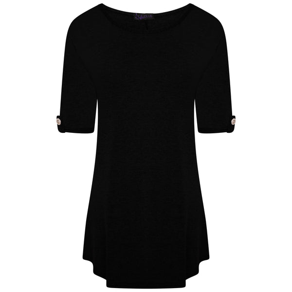 Scoop Neck Button Top