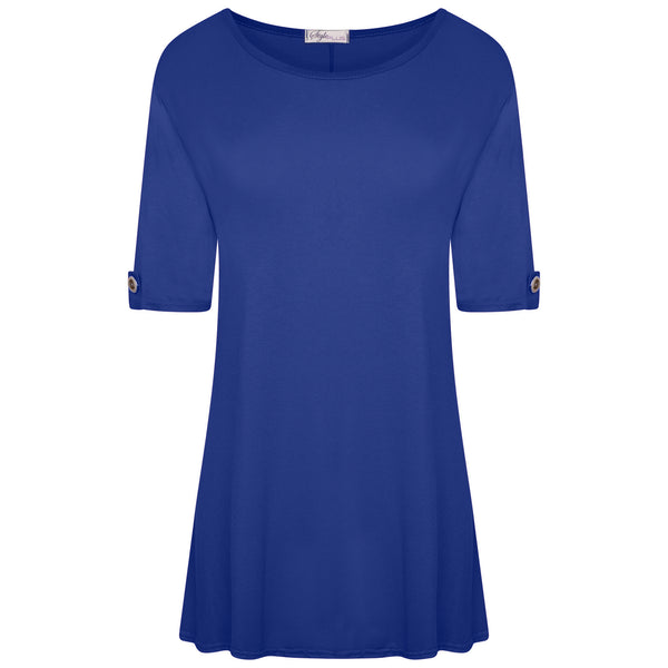 Scoop Neck Button Top