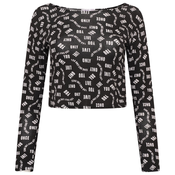 Long Sleeves Crop Top